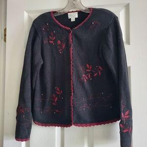 Beautiful decorated cardigan sweater